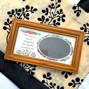 Abby press tea together we have it all wood family photo frame